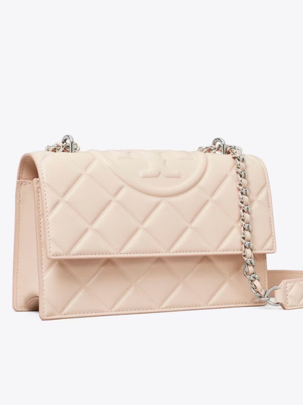 Tory Burch SMALL FLEMING SHOULDER BAG in light pink